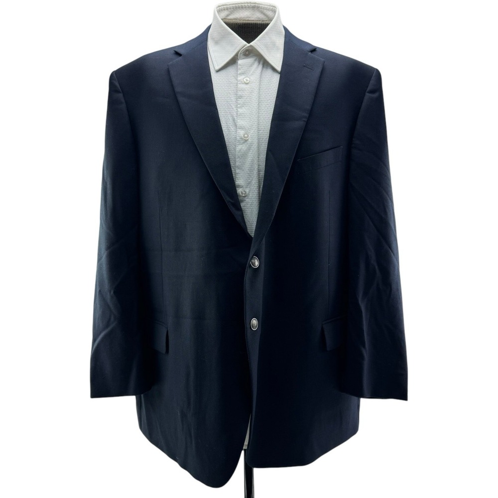 Joseph Abboud Blue Heritage Reda Wool Silver 2 Button/Vent Blazer‎ Mens Size 50R